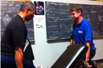 John Shirley interns with Dr Eric Serrano