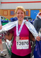 Tracey with her medal
