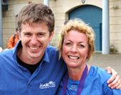 Tracey with her proud coach