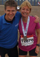 Tracey with her proud coach